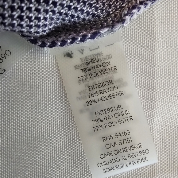 Calvin Klein Floral Print Sweater Pencil Skirt NWT Size M Pull-On Gray Purple - Picture 10 of 11